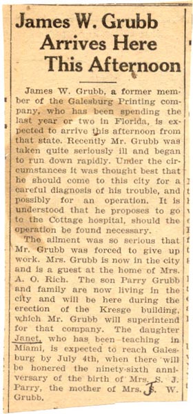 j w grubb clipping